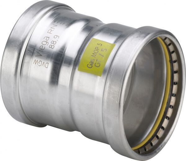 Muffe SANPRESS INOX G 0215XL 108,0mm 578572 aus Edelstahl rostfrei