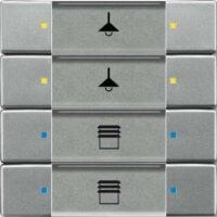 Busch-Jaeger Tastsensor KNX PowN Unterputz grau 6127/02-803 metallic 8-fach 8pkt LED