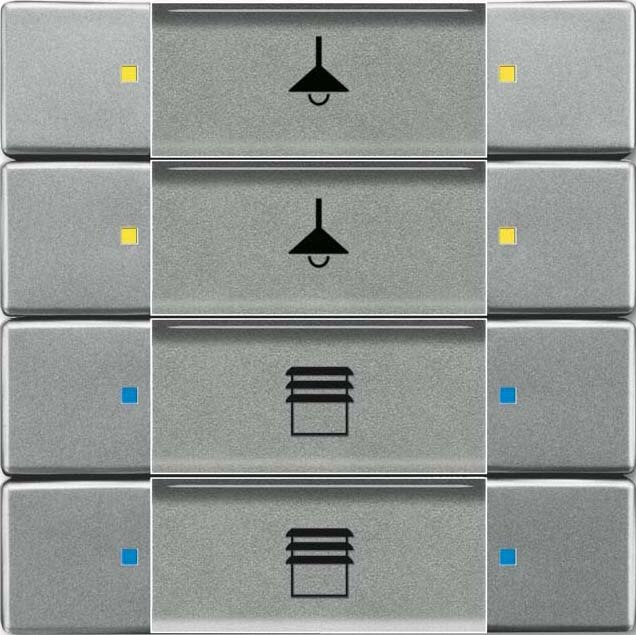 Busch-Jaeger Busch-Jaeger Tastsensor KNX PowN Unterputz grau 6127/02-803 metallic 8-fach 8pkt LED