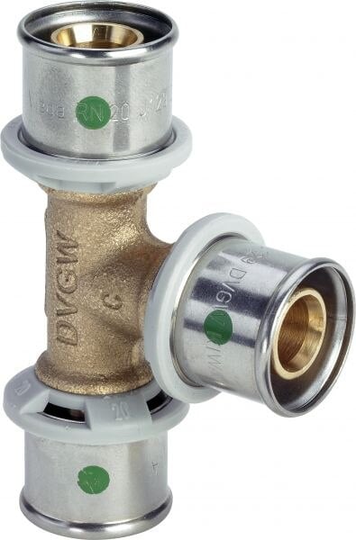 Rotguss-T-Stück SANFIX-P 2118, 602529 50x40x50mm, aus Rotguss