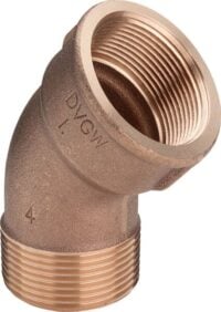 Rotguss-Winkel 3121 1" 45 Grad, mit 1 Muffe, DVGW