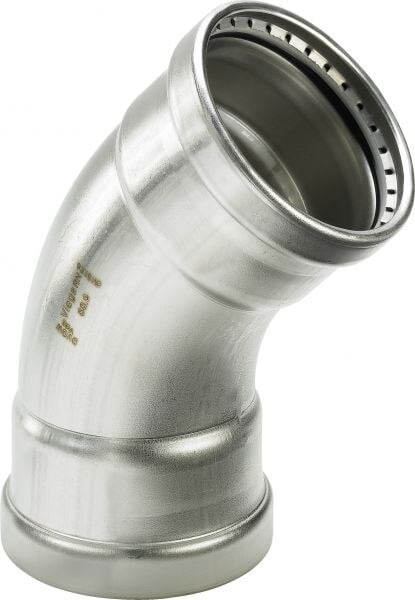 Viega Bogen 45 Grad mit SC Sanpress Inox 2326XLLF in LABS-frei in 76,1mm