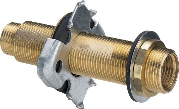 Rotguss-Wanddurchfuehrung VIEGA 2132.91, 1/2x3/4x120, variabel, 490454