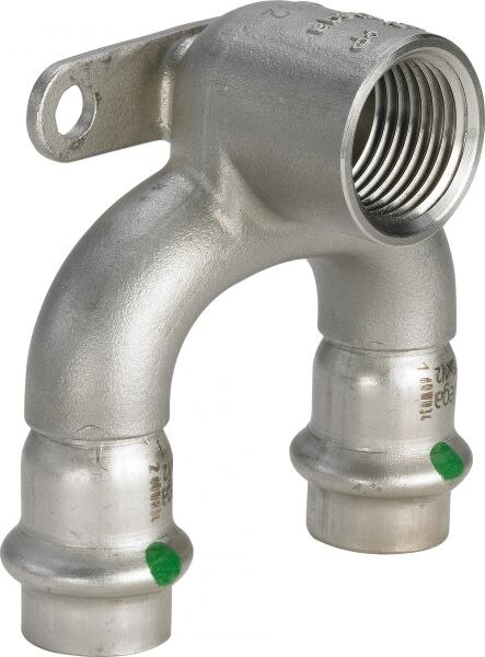 Viega Doppelwandscheibe mit SC Sanpress Inox 2325.7 in 15mmxRp1/2x15mm Edelstahl