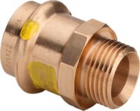 Übergangsstück PROFIPRESS-G 2611.5 22x1/2, aus Rotguss, 397050, für Gas