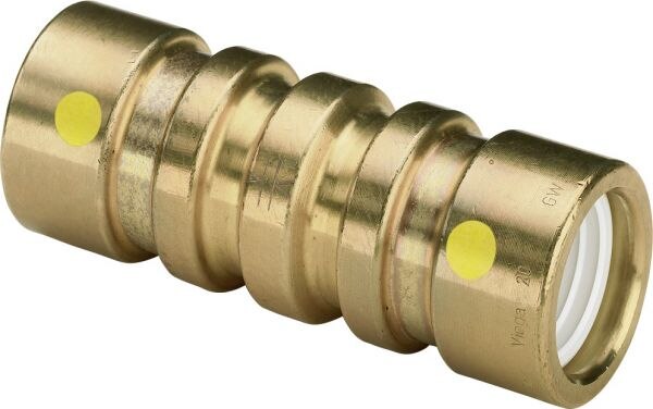 Viega Muffe mit SC Geopress G 9615G in 40mm Rotguss