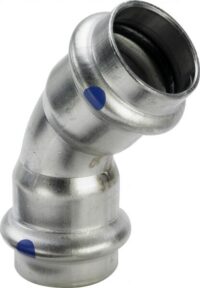 Viega Bogen 45 Grad mit SC Sanpress Inox 2326LF in LABS-frei in 15mm