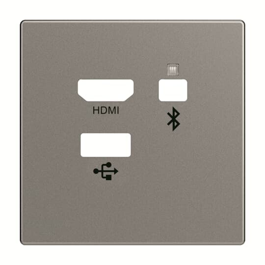 Busch-Jaeger Busch-Jaeger Tragring HDMI/USB grau 8256-803 Klemmbef mit Aufdruck
