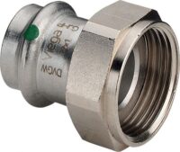 Verschraubung SANPRESS INOX 2363 437602 18x3/4, IG, flachdichtend, a nichtrostendem Stahl
