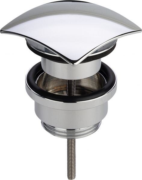Univ Ventil VISIGN V2 5440 492793 11/4"x63mm, mit Viereck-Haube, verchromt