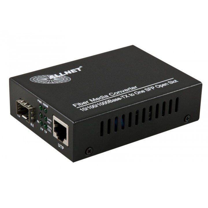 Allnet Z ALLNET Medienkonverter 10/100/1000BASE-T auf 1000BASE-SX/-LX Single/-Multimode SFP Mini-GBIC Anschluss ALL-MC104G-SFP1