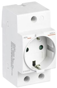 AEG/ABB Steckdose Reiheneinbaugerät 250V/AC 16A Schutzkontakt 2,5TE MSC+