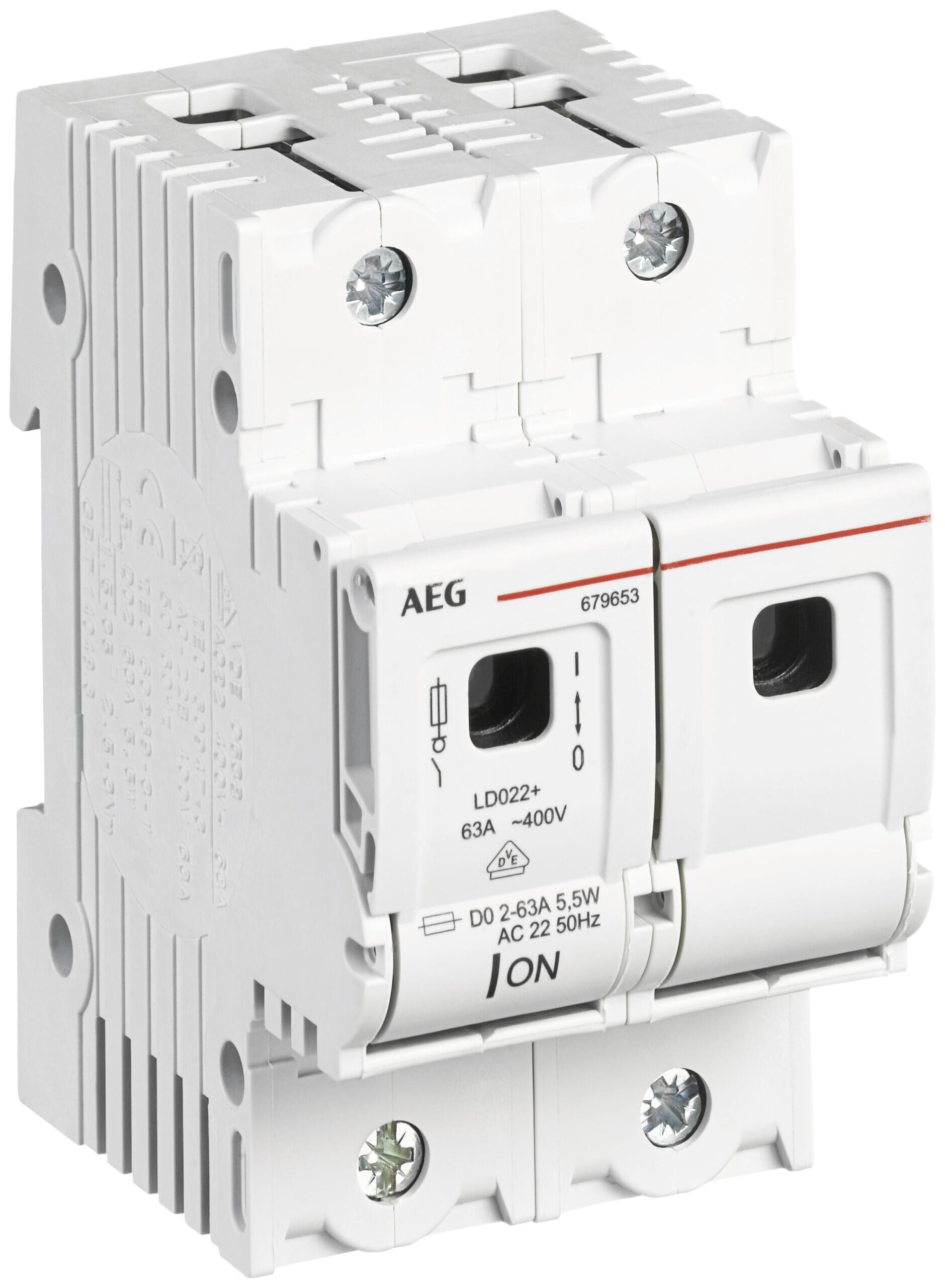 AEG AEG/ABB D0-Lasttrennschalter D02 2-polig 400V 63A LD022+