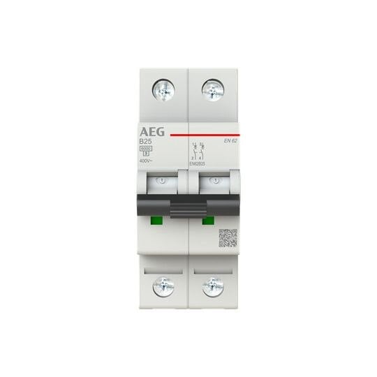 AEG AEG Leitungsschutzschalter AC B 25A 2-polig EN62B25 400V 2TE 50-60Hz IP20