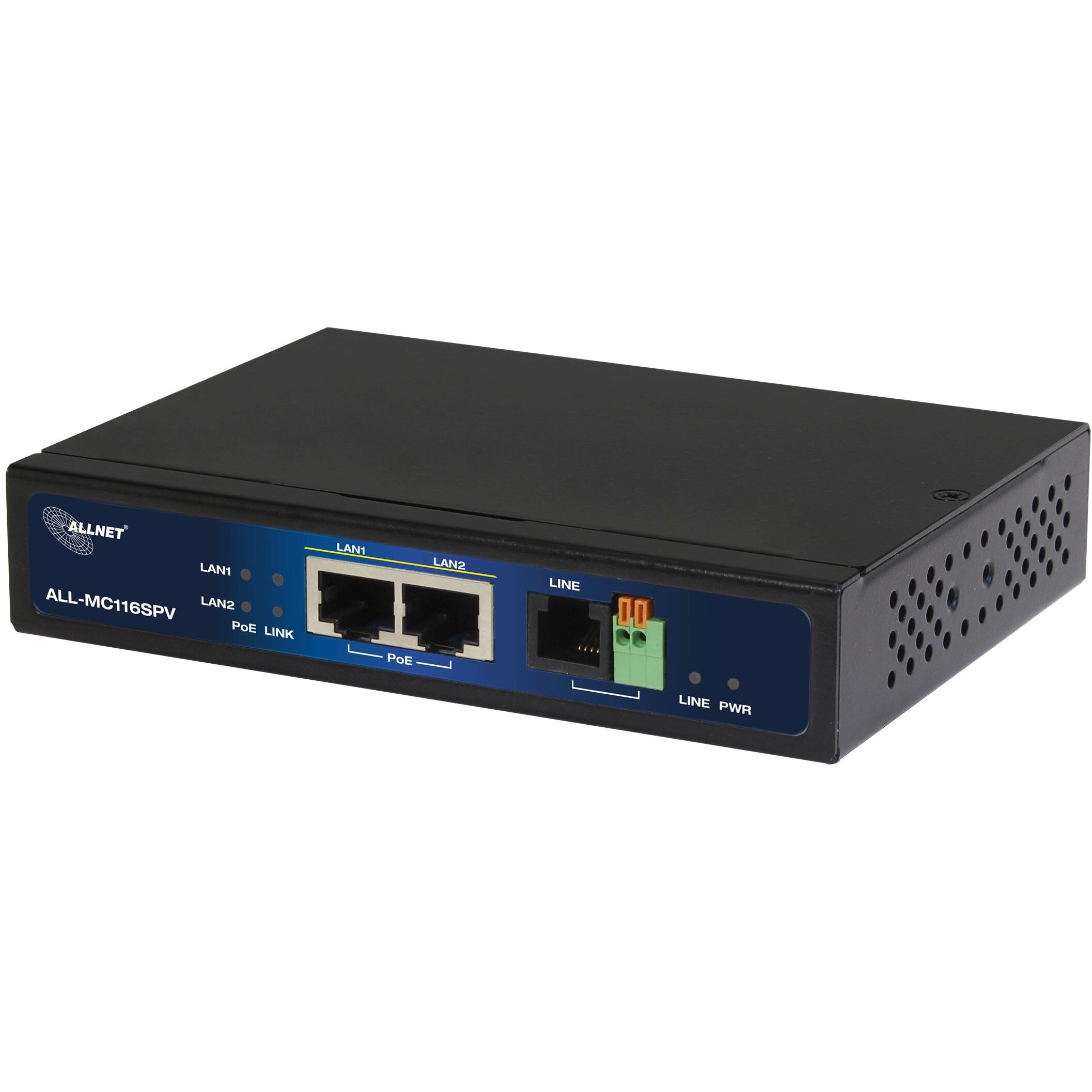 Allnet Z ALLNET ISP Bridge Modem VDSL2 mit Vectoring/Point-to-Point Slave-Modem & 2x PoE IEEE802.3at Ports unmanaged ALL-MC116SPV-VDSL2