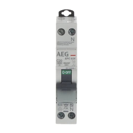 AEG AEG/ABB Leitungsschutzschalter AC C 20A 0+N 230V 6kA 1TE EPC61N C20
