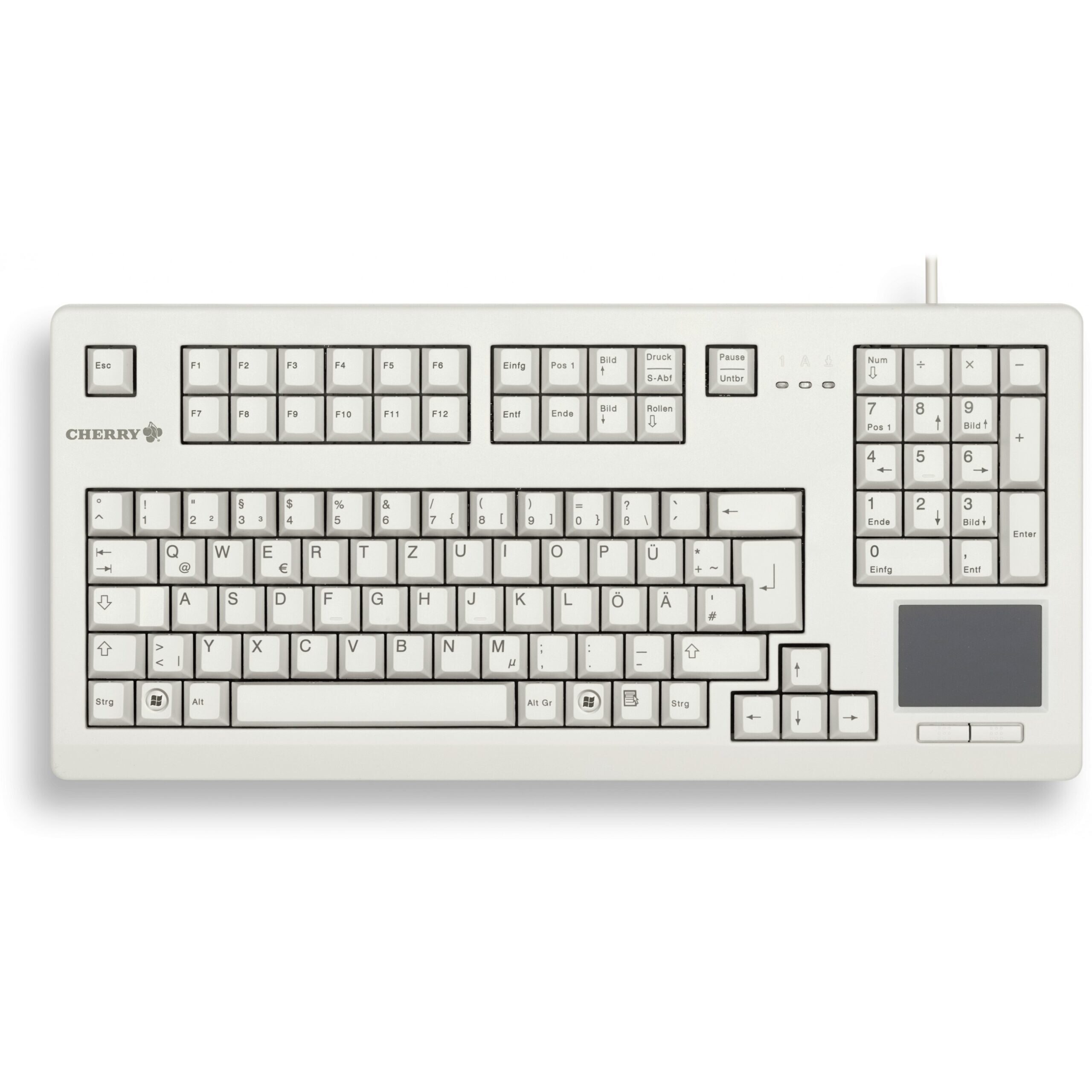 Cherry CHERRY TAS TouchBoard G80-11900 Corded EU-Layout hellgrau