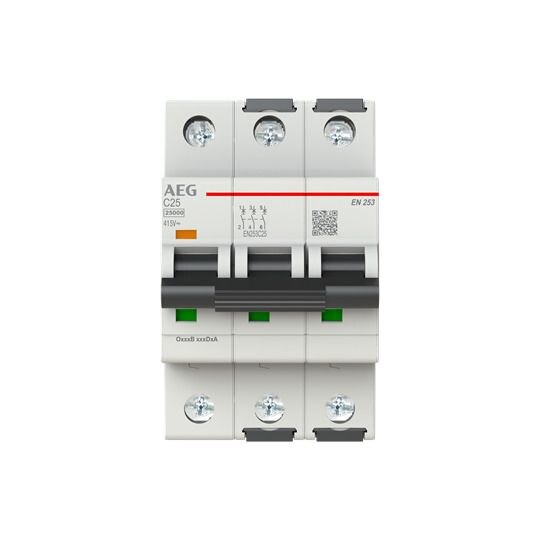 AEG AEG Leitungsschutzschalter AC C 25A 3-polig EN253C25 415V 3TE 50-60Hz IP20