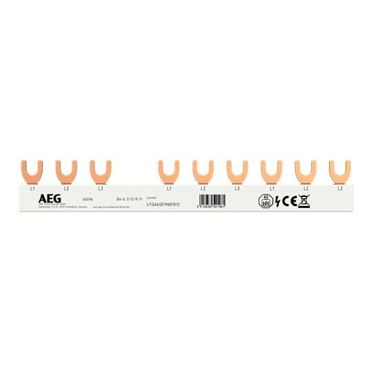 AEG AEG/ABB Phasenschiene 3ph 18mm 174,4mm 10qmm 125A Gabel BA-G 3/12/10 FI