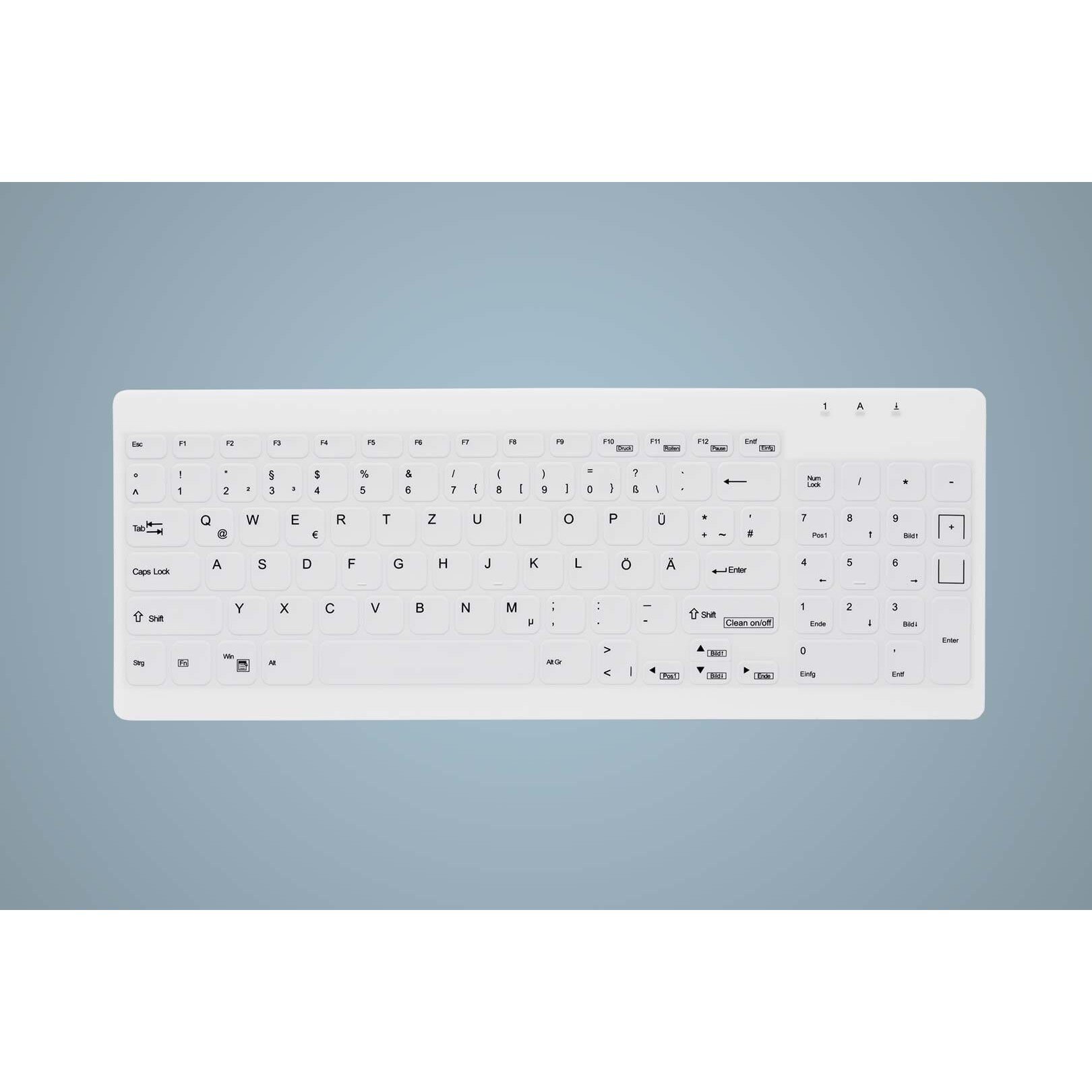 Cherry CHERRY AKTIVE KEY Hygiene Compact Ultraflat Keyboard with Nu