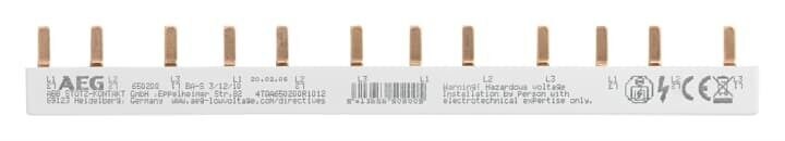 AEG AEG Phasenschiene 3ph 18mm 210mm 10qmm BAE-S 3/12/10 125A Stift isol