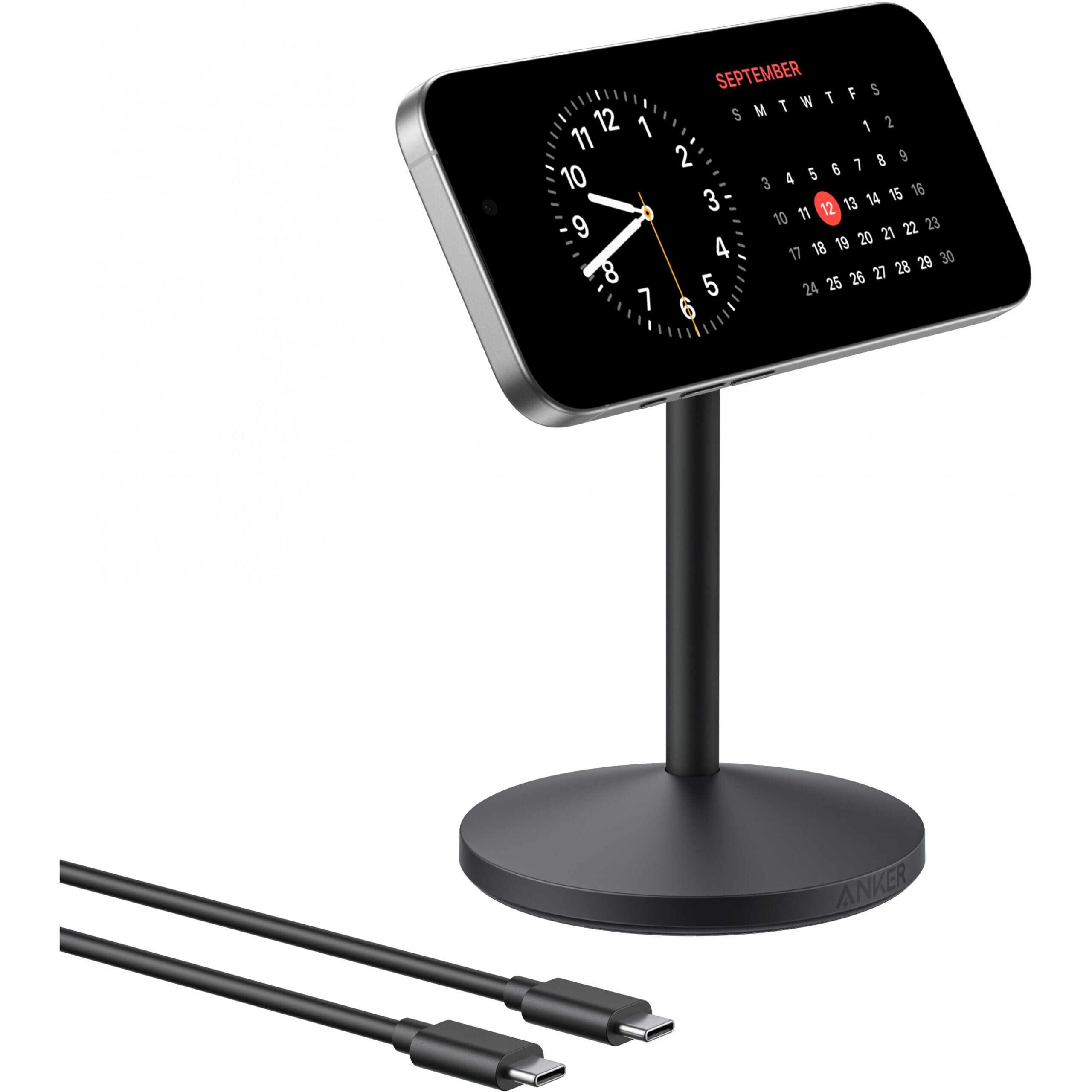 Anker ANKER MagGo Wireless Charging Stand Qi2 15W MagSafe um 360 drehbar fr iphone 12 und hher schwarz