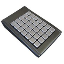 Cherry Cherry AK-S100-UW-B/35 Frei belegbare 35 Tasten Matrix-Tastatur mit internem Speicher USB schwarz