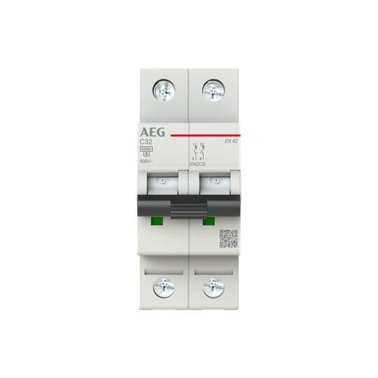 AEG AEG Leitungsschutzschalter AC C 32A 2-polig EN62C32 400V 2TE 50-60Hz IP20