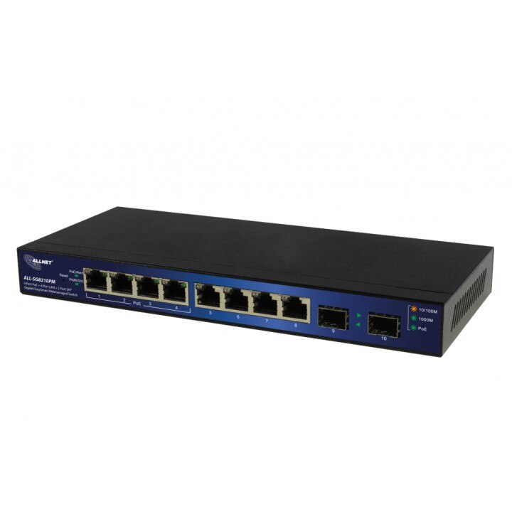 Allnet 6+2P ALLNET ALL-SG8210PM POE+ M