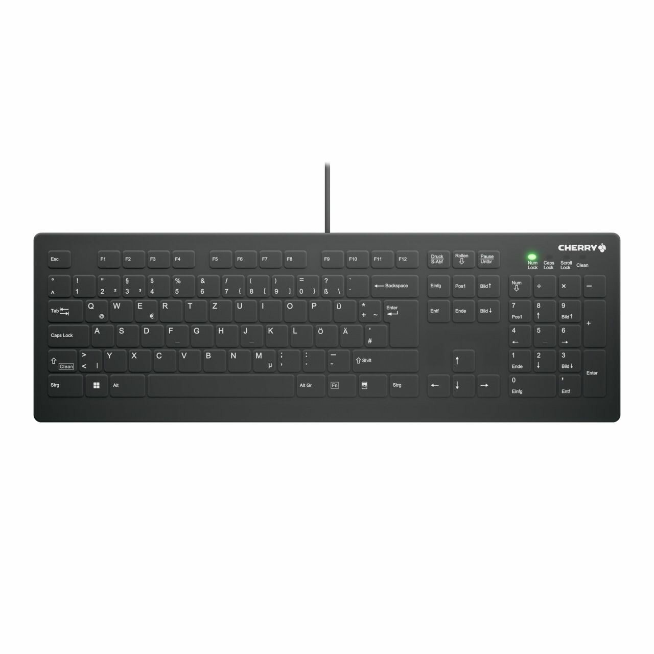 Cherry Cherry Keyboard AK-C8112 Medical corded sealed [DE] black IP68 kabelgebunden. vollversiegelt. IP68
