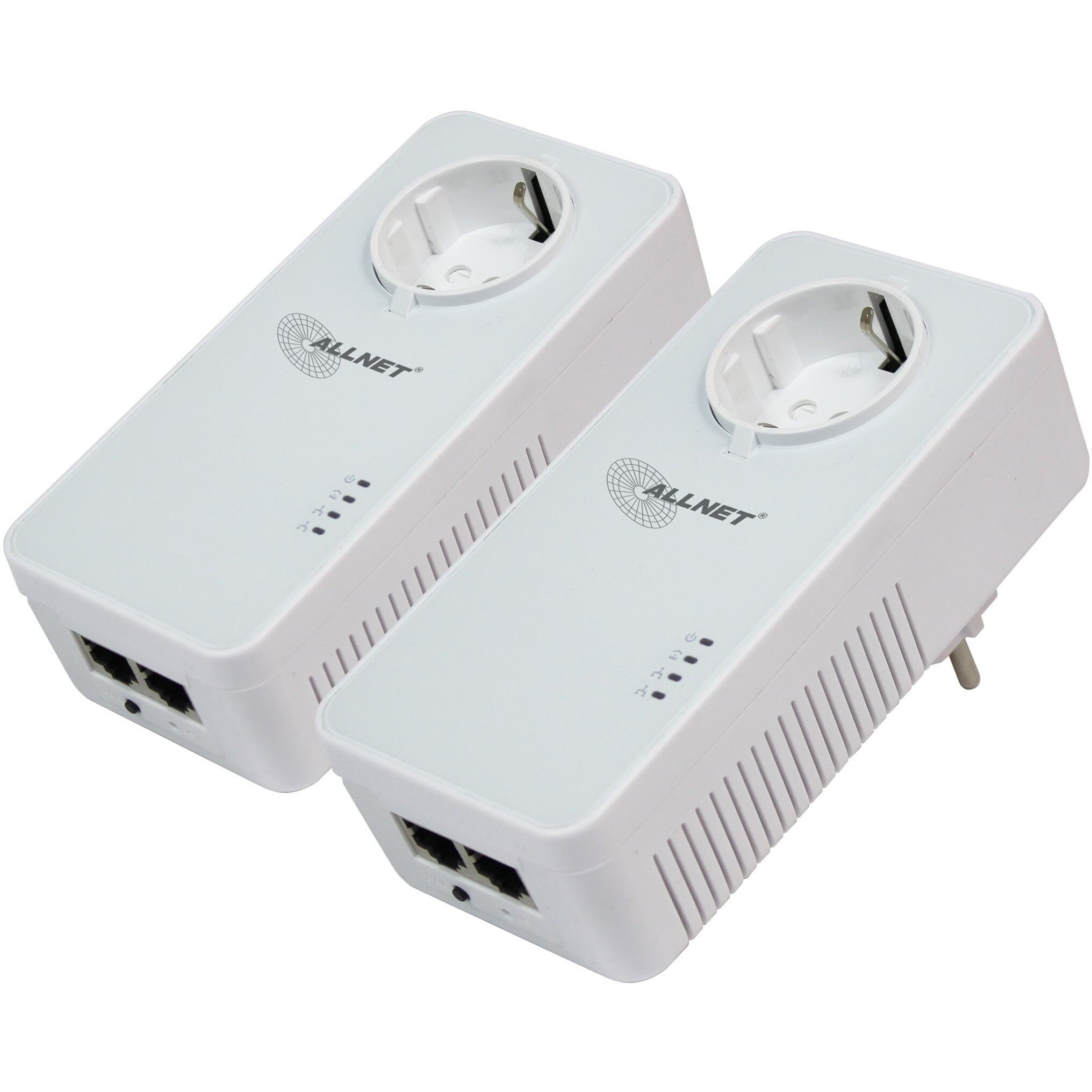 Allnet INTD ALLNET Powerline 1200Mbit 2er Bundle Bridge RJ45 HomePlugV2 SmartLink Passtrough ALL1681205v2