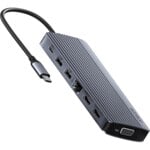 Anker USB-C Hub (14-in-1) Triple Display 1 x VGA 2 x HDMI 1 x Ehternet 1 x USB-C PD-IN (100W) 1 x USB-C 1 x USB-A 1 x micr...