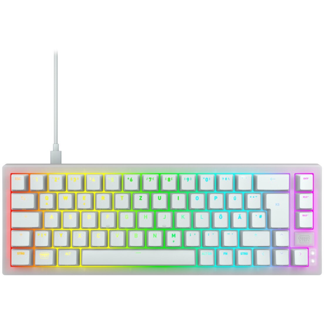 Cherry Cherry Keyboard Xtrfy K5V2 RGB Compact Gaming MX2A RED [DE] white