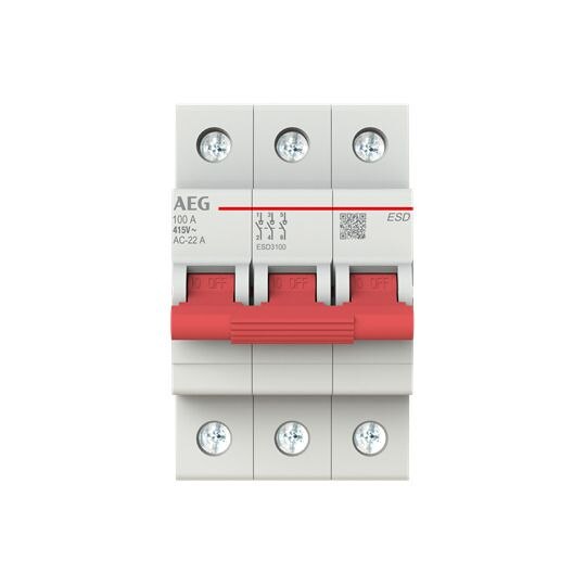 AEG AEG Hauptschalter 100A 3-polig IP20 Wart/Rep ESD30100 Einb