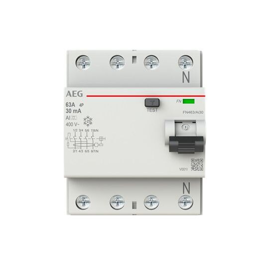 AEG FI-Schutzschalter AI 4-polig 440V 63A 4TE FN463/AI30 0,03A Reiheneinbaugerät