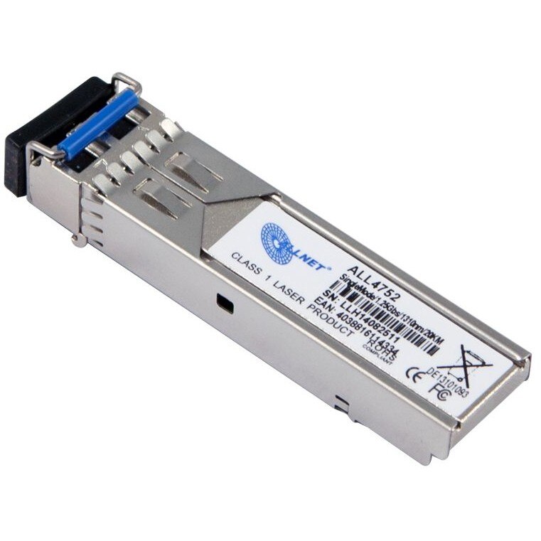 Allnet ALLNET Switch Modul ALL4752-INDU SFP(Mini-GBIC), 1000Mbit, LX/LC, 20KM, Industrial, -40/+85 Grad,