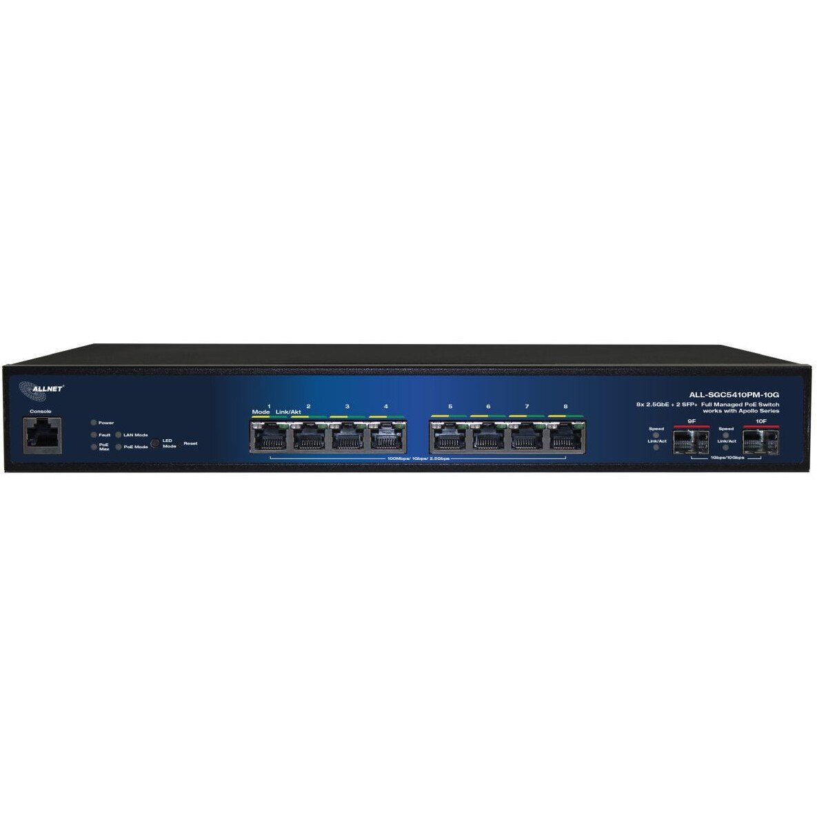 Allnet 8+2P ALLNET Apollo ALL-SGC5410PM-10G POE M