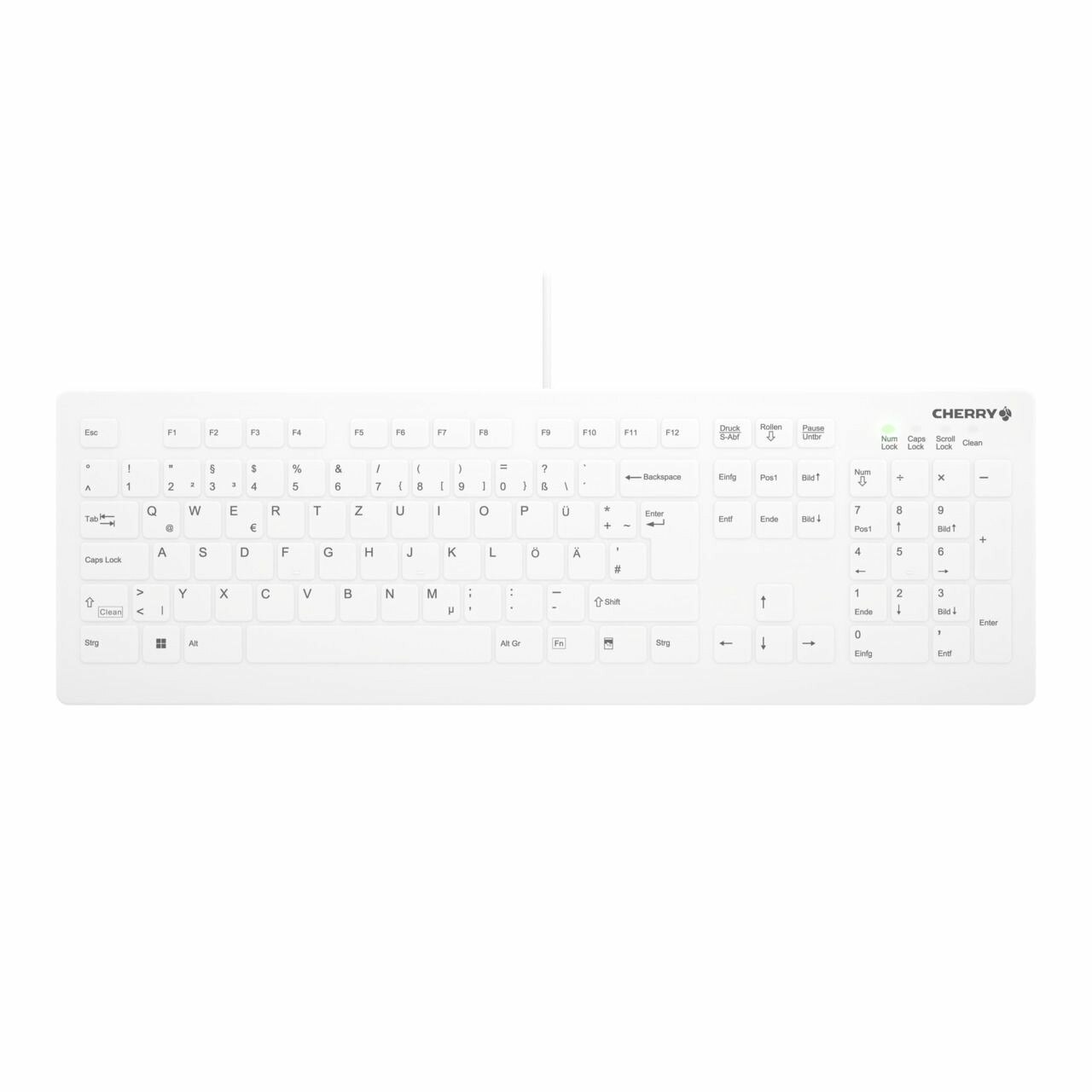 Cherry Cherry Keyboard AK-C8112 Medical corded sealed [DE] white IP68 kabelgebunden. vollversiegelt. IP68