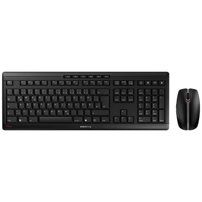 Cherry Cherry Tastatur und Maus Set STREAM Desktop RF Wireless black QWERTZ DE
