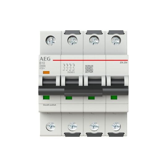 AEG AEG Leitungsschutzschalter AC B 10A 4-polig EN254B10 415V 4TE 50-60Hz IP20