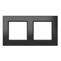 eQ-3 Glasrahmen 2-fach schwarz HmIP-GF2-A