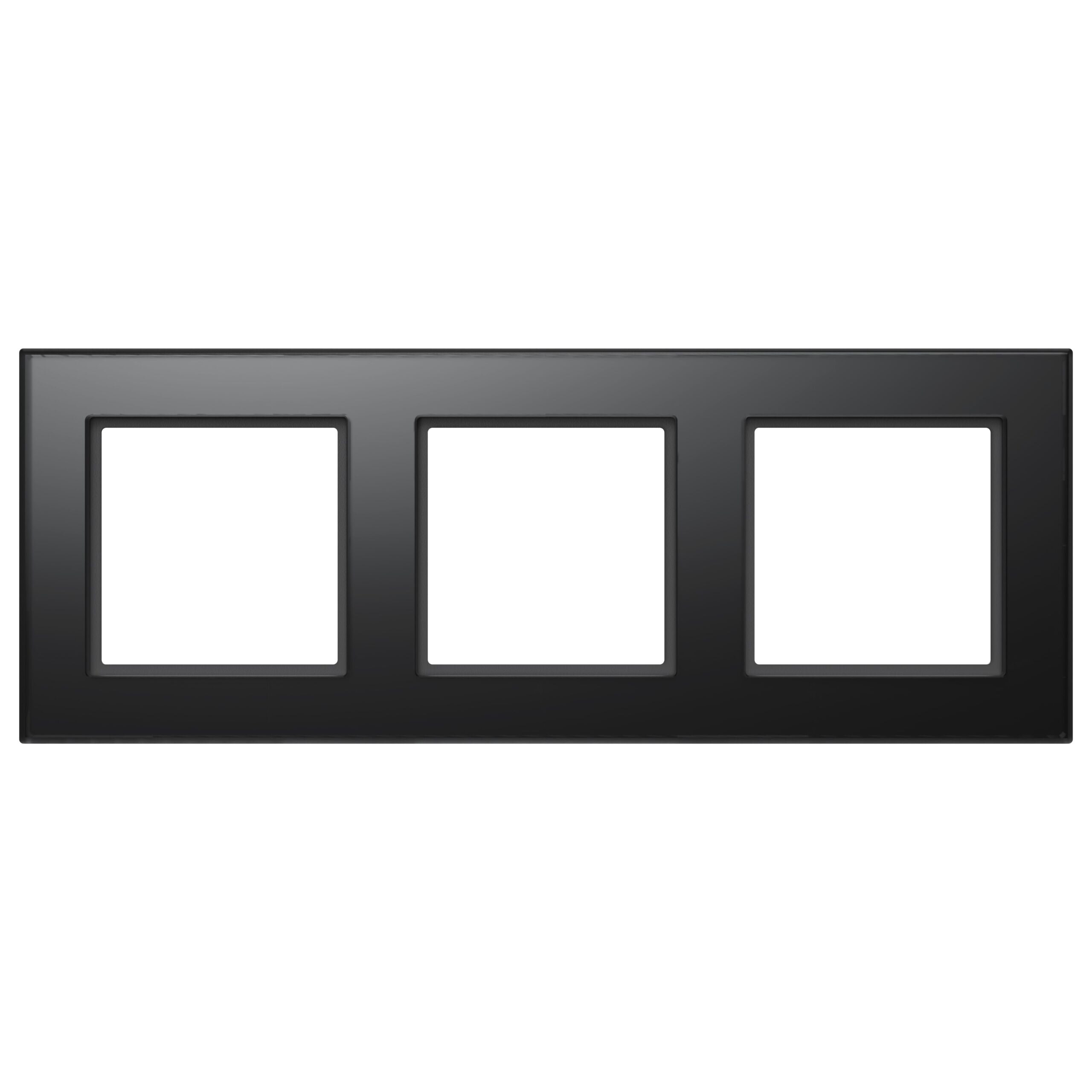 Homematic eQ-3 Glasrahmen 3-fach schwarz HmIP-GF3-A