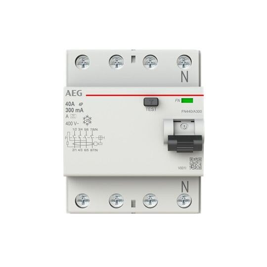 AEG FI-Schutzschalter A 4-polig 440V 40A 0,3A FN440/A300 4TE Reiheneinbaugerät
