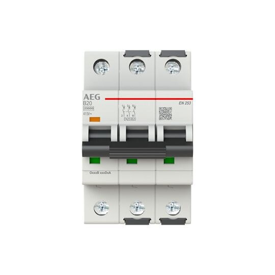 AEG AEG Leitungsschutzschalter AC B 20A 3-polig EN253B20 415V 3TE 50-60Hz IP20