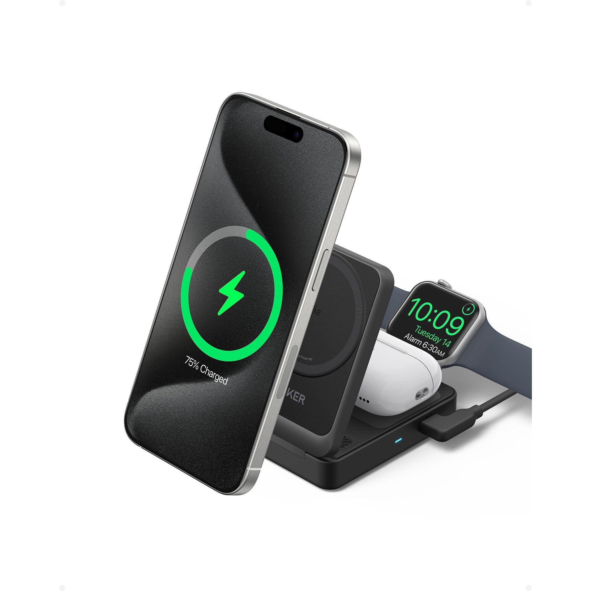 Anker Anker MagGo wireless Charger 15W 3-in-1 black