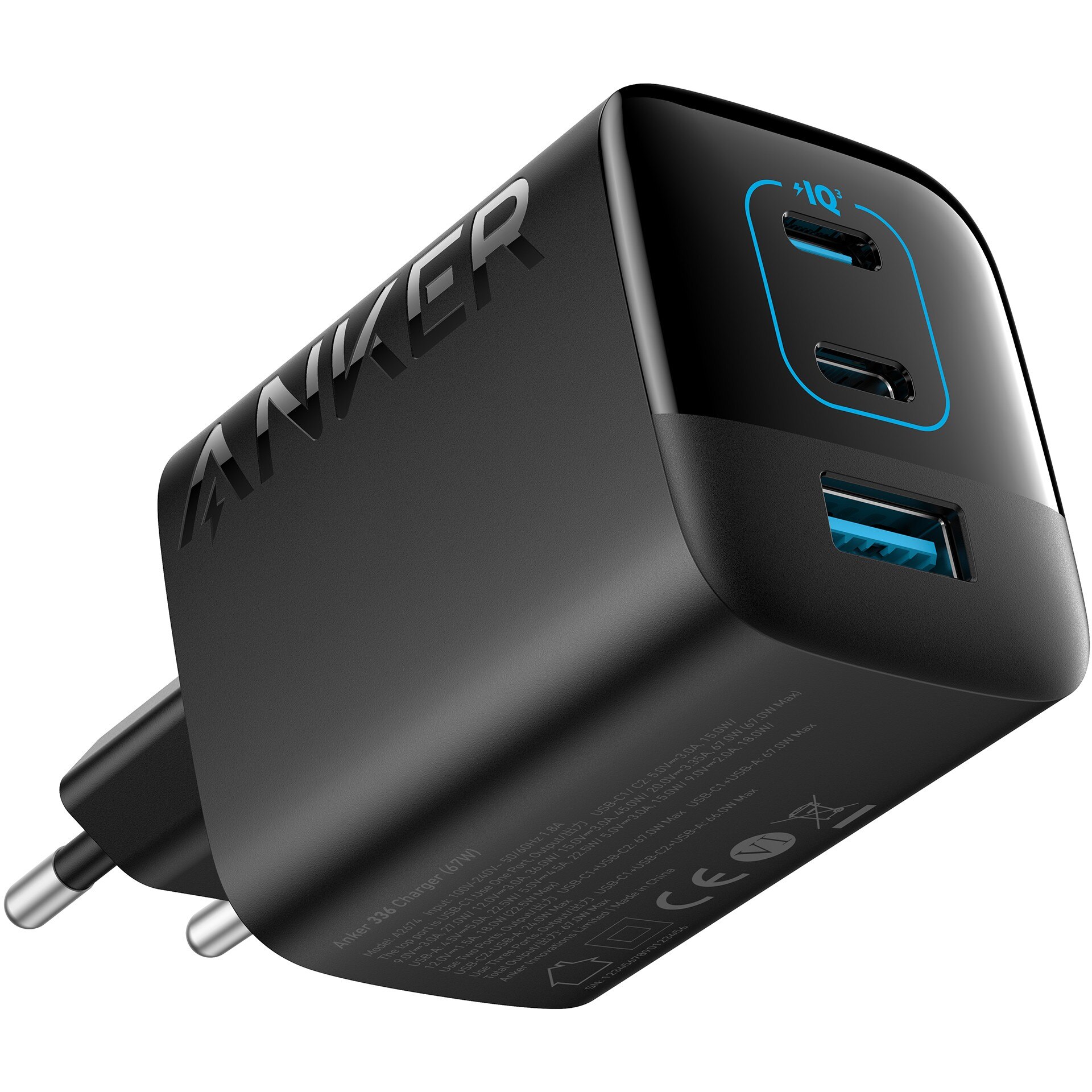 Anker Anker 336 Charger 67W 1 x USB-A 2 x USB-C black