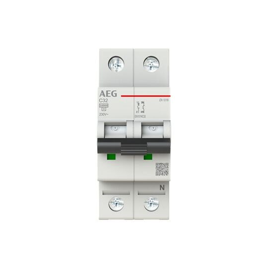 AEG AEG Leitungsschutzschalter AC C 32A 0+N EN101NC32 400V 2TE 50-60Hz IP20