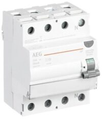AEG/ABB FI-Schutzschalter A 4-polig 400V 25A 0,03A 4TE Reiheneinbaugerät FP A 4 25/030