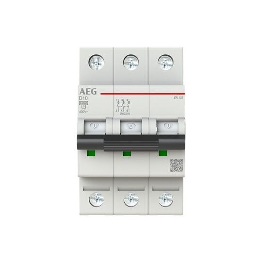 AEG AEG Leitungsschutzschalter AC D 10A 3-polig EN103D10 400V 3TE 50-60Hz IP20