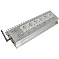 ALLNET MSR IO Zentrale Schaltsteckdosenleiste 6-fach inklusive Messgerät für Desktop & 19 Montage ALL4176 für IP Gebäude A...